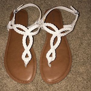 White sandals